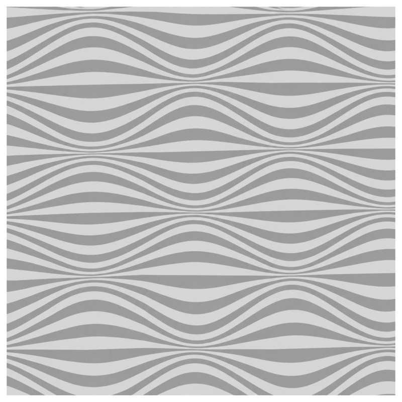 Grey Wavy Stripes Bath Mat, 24in W x 17in L