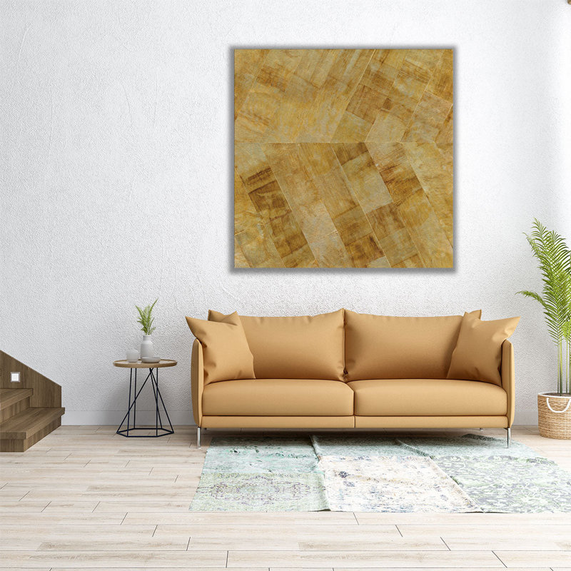 Chevron doré II - reproduction d'art sur toile, H 40 po x l 40 po
