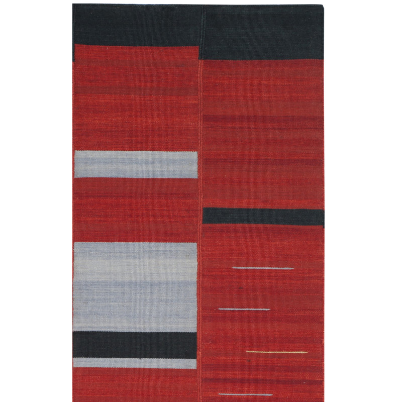 Penacook Hand Woven Wool Abstract Rug, Rectangle 5' x 8'