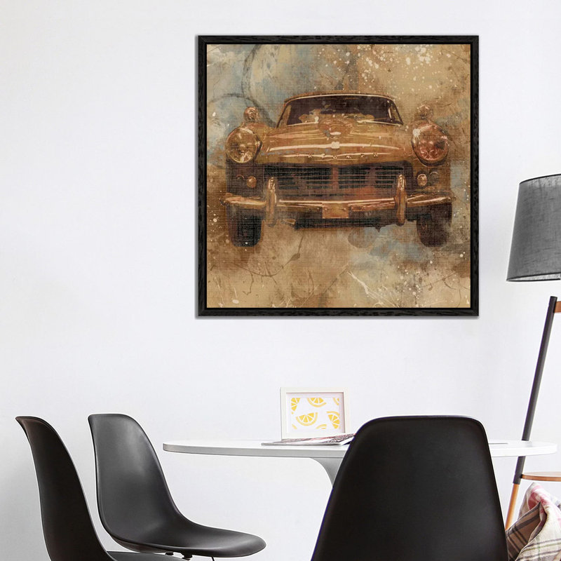Live To Ride I by Carol Robinson - Painting on Canvas, Black Framed Canvas, 93.98 cm H x 93.98 cm W