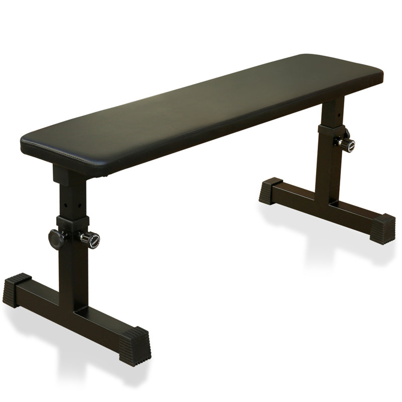 THE Flat Weight Bench For Strength Training W/ 5-Level Adjustable Height, Back