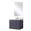 Meuble-lavabo bleu l 24 po x P 18 po avec comptoir en acrylique, robinet et miroir de bain inclus de l 18 po x P 24 po