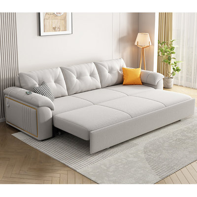 Cream Style Cotton and Linen Adjustable Sofa