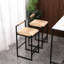 Chaise d'appoint en cuir avec comptoir-131275123-131275126