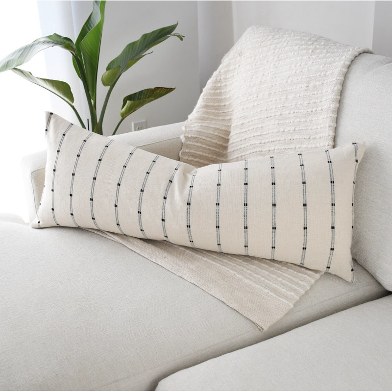 Thai Off-White Lumbar, Rectangle 14"H x 36"W, Off White