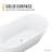 Kosima 66.8'' x 27.75'' Freestanding Soaking Solid Surface Bathtub