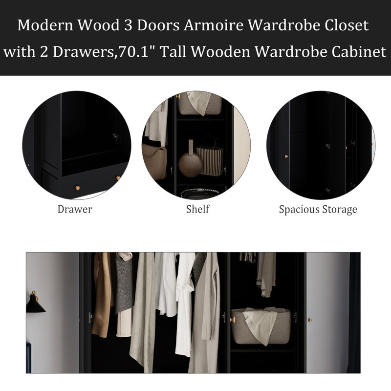 Armoire-penderie 3 portes Modern