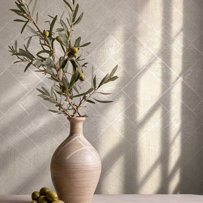 Galerie Odyssey Wood Mosaic Design Wallpaper