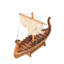 Bateau décoratif 5 "en bois manufacturé naturel peint à la main