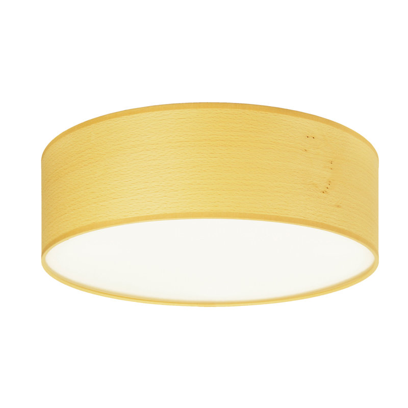 Tsuri Wood Flush Mount, 10 cm H x 40 cm W x 40 cm D, White Beech