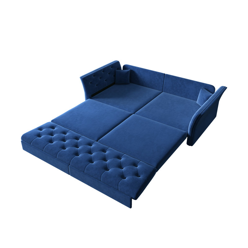 Canapé-lit convertible 74,4 po pour grand lit, Bleu