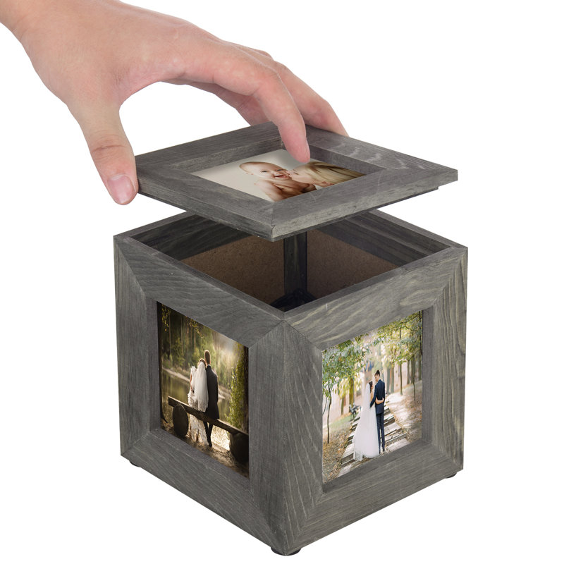 Leeana Gray Solid Wood Shadow Box Picture Frame