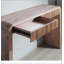 Console rustique en bois avec tiroir - Design minimaliste, texture nervurée et finition naturelle pour une utilisation polyvalente