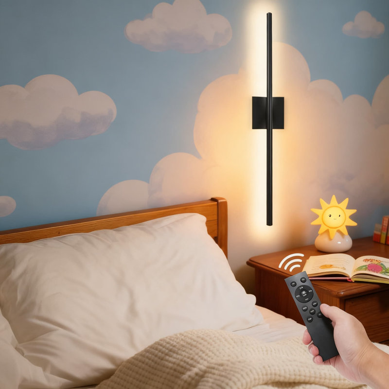 Wireless LED Wall Sconce With Remote Control,  Battery Operated Wall Light With Adjustable Color Temperature & Brightness, Touch Control And Timer For Bedroom, Living Room, Hallway (2 Pack)