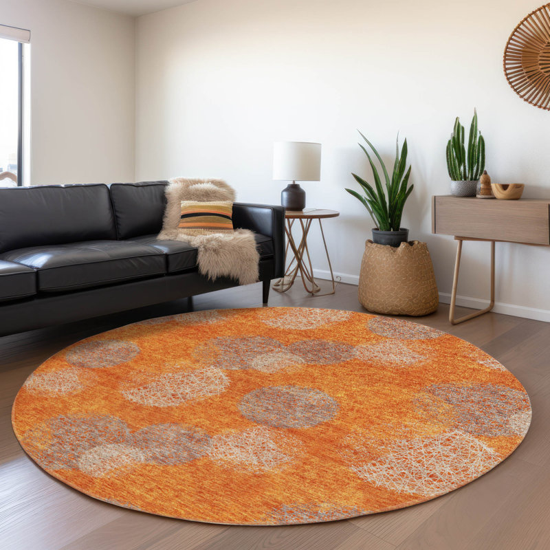 Tapis Chayden avec envers antidérapant, Rond 8 pi