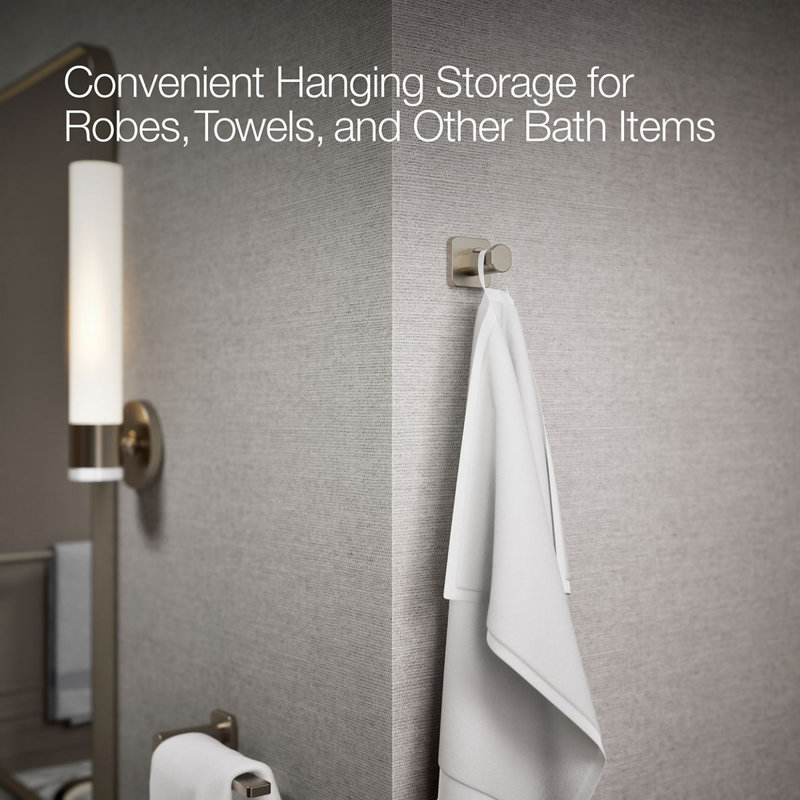 Parallel™ Robe Hook, Vibrant Brushed Nickel