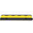 Cable Protector Ramp 40" L x 9.7" W x 2" H with 2 Channels, Rubber with PVC Cover, 5-Pack Modular Speed Bump, Black/Yellow, 11000 lbs Load Capacity Flip-Open Design