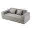 Canapé 76 po avec accoudoirs carrés en chenille 76 po, petit canapé 2 places avec porte-gobelets-2033947757