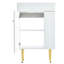 Meuble-lavabo moderne de 21,6 po, lavabo en céramique, meuble de rangement du côté droit, porte à fermeture en douceur, meuble-lavabo blanc spacieux avec meuble-lavabo et lavabo-1424284641