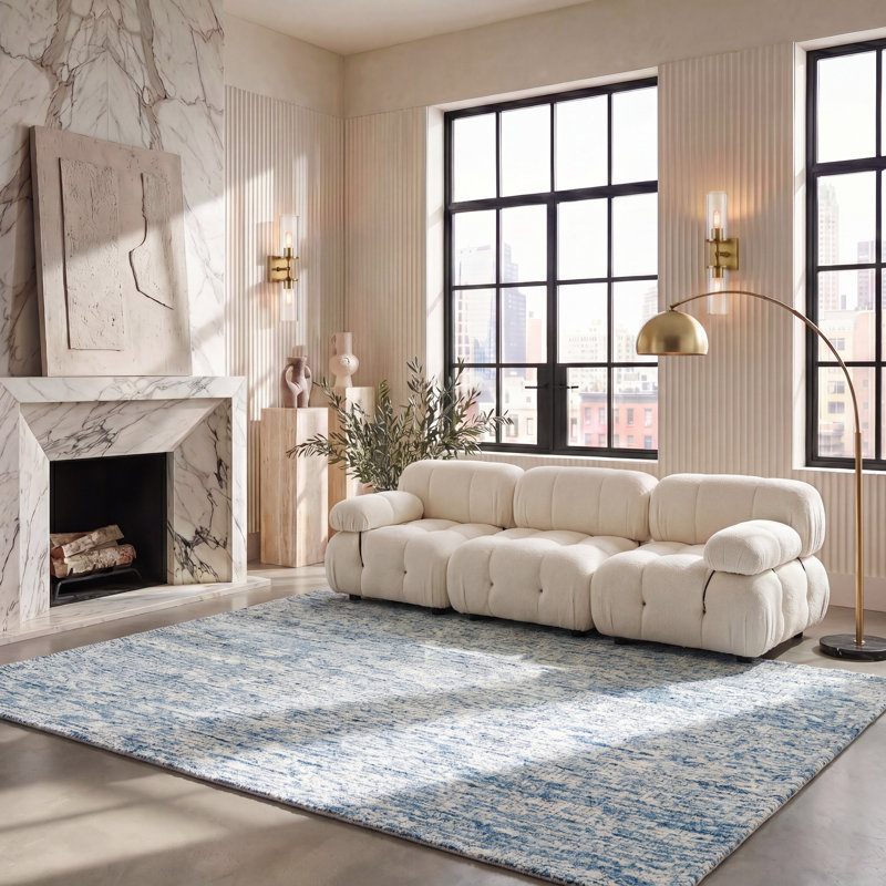 Tapis en laine touffeté à la main Cavazos, Carré 6 pi