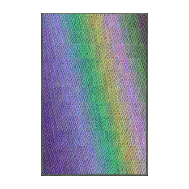 Tapis mauve à motif géométrique Kinyon, Rectangle 6 pi x 9 pi