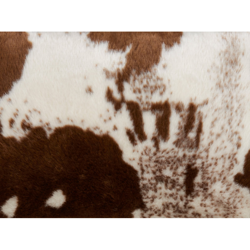 Urban Faux Cowhide Brown 28" Poly Filled Floor Pillow
