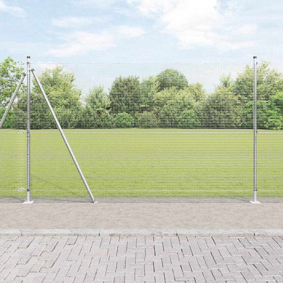 Welded Wire Fence With 7 Flanged Posts Steel