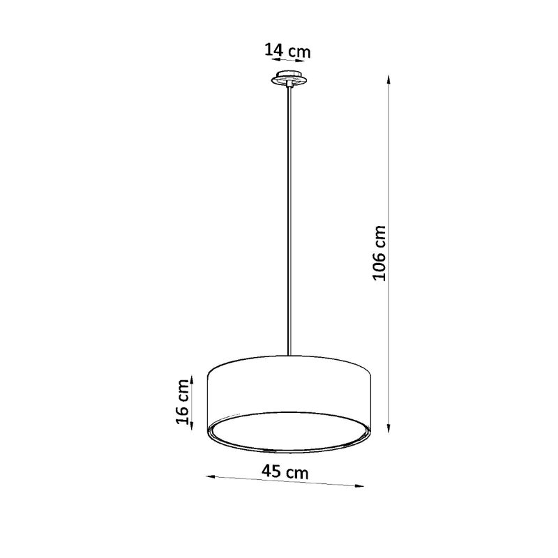 Catoria 3 - Light White Drum Pendant