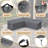 100'' Outdoor Patio Sectional Cover