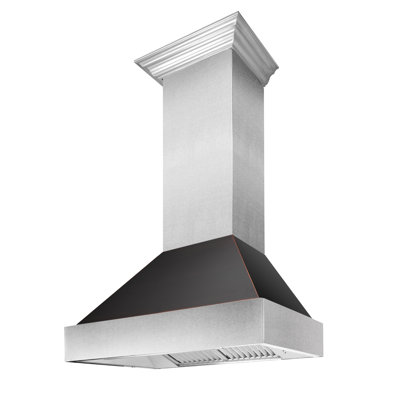 ZLINE 30 In. Ducted Satin Stainless Steel Wall Mount Range Hood with Shell