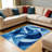 Blue and Light Blue Abstract Swirl carpet-easy to clean, machine-washable, soft and comfortable; suitable for door mats, kitchens, living rooms, bedrooms, corridors, and laundry areas. Easy to clean, durable carpet for home decoration.-1865444118