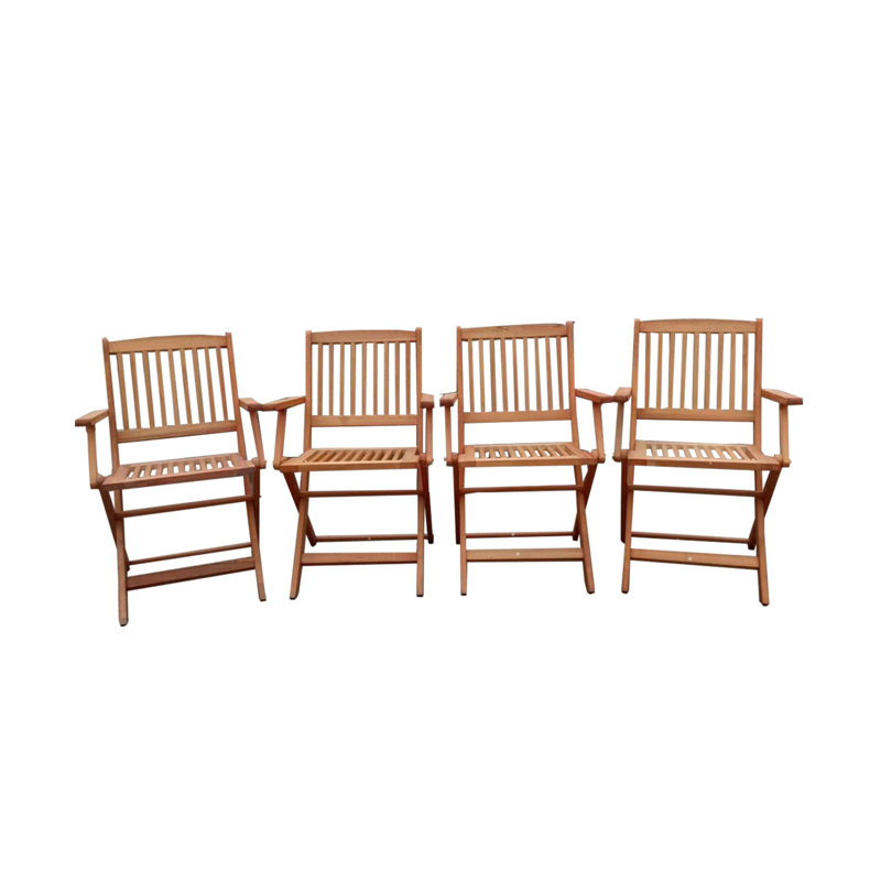 Ensemble de salle à manger pliable pour patio, 4 chaises pliantes, intérieur et extérieur universel