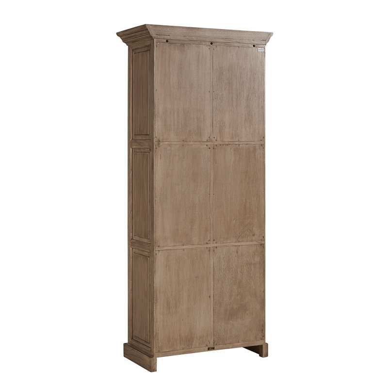 Solid Wood Bookcase, Light Brown