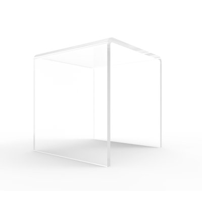 1 Riser Combo Cube 3-Sided Clear Plexiglass Pedestal Lucite Acrylic Display Risers Jewellery Showcase