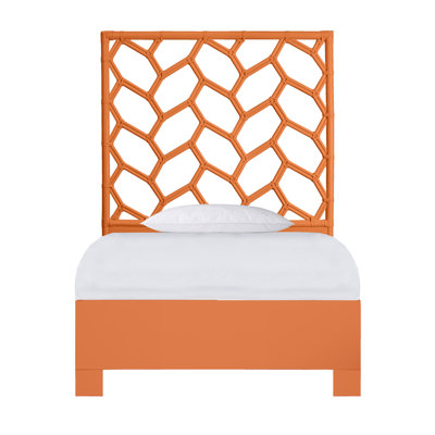 Silas King Platform Bed, Light Blue