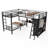 Twin Xl Over Twin Xl Bunk Bed With Attached Full Loft Bed, L-shaped Triple Bunk Bed With Desk & Wardrobe, No Box Spring Needed, Black