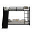 Lit superposé simple robuste en métal avec glissade - Conception peu encombrante pour les enfants et les adolescents, cadre durable pour jouer et dormir, assemblage facile