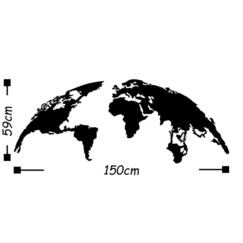 Transportation Wall Decor on Metal, 59cm H x 150cm W x 0.15cm D, Black