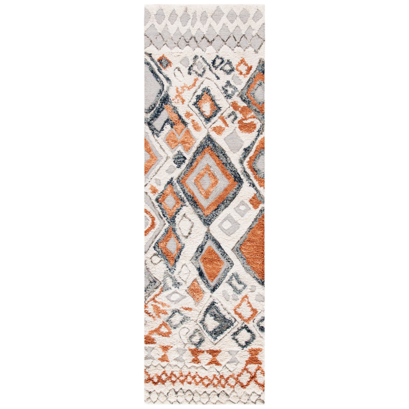 Ciarletto Shag Hand Tufted Wool Southwestern Rug, Runner 2'3" x 8'
