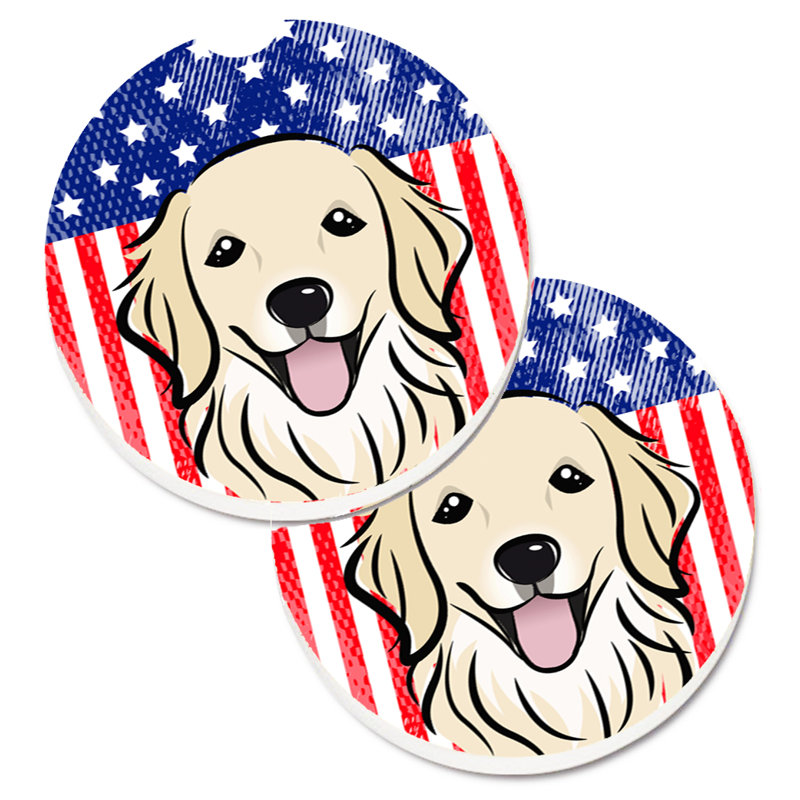 Sous-verre american flag, Retriever beige