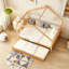 Lit en bois avec lit gigogne simple-1032504069