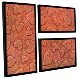 Lenny " Large Heart Mixed Pattern " 3 - Pieces