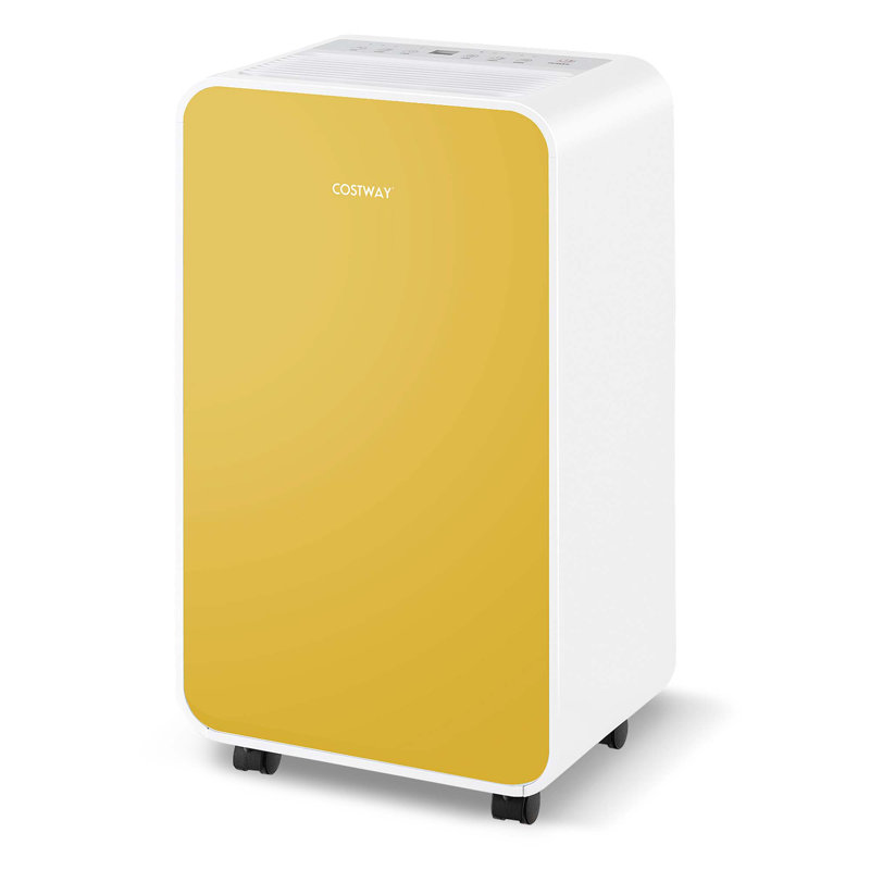 Déshumidificateur Costway Console, 32 pintes par jour, Jaune/blanc