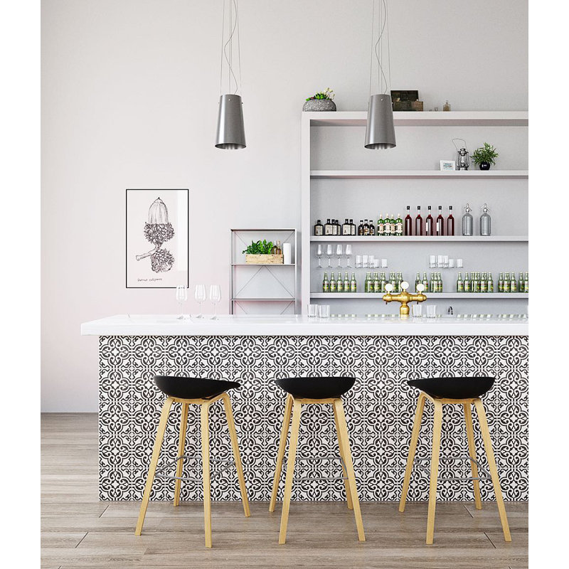 Remy 8" x 8" Cement Spanish Wall & Floor Tile, Fog