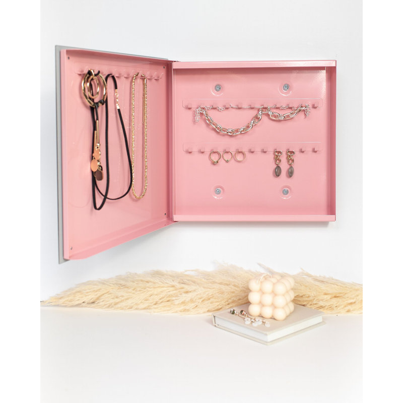 Metal Wall Organizer with Key Hooks