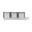 Yacht 3 Piece Outdoor Sectional Grey-1667930703