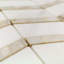 Alerion 12x12 Chevron Polished Marble and Pearl Mosaic Tile