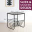 Forsee Glass Top Frame End Table