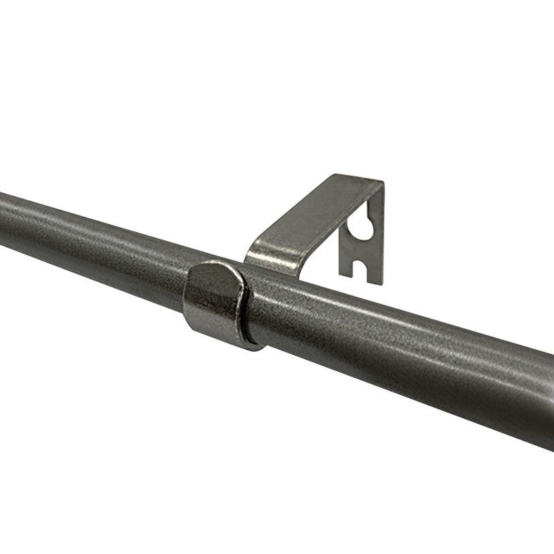 Tringle à rideaux simple ajustable 5/8 po étain, 48 po à 84 po