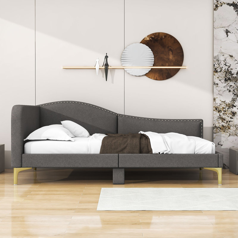 Pilning Upholstered Daybed, Gray, Twin